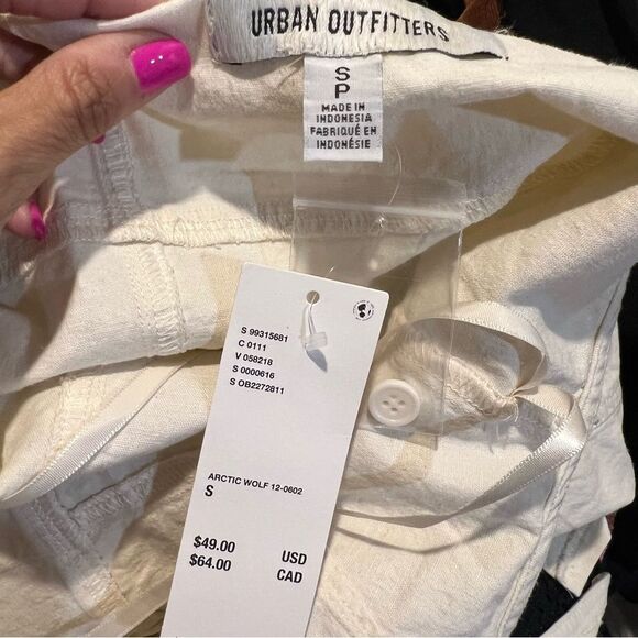 NWT Urban Outfitters Sari Seamed Linen-Blend Halter Vest Top womens size small - Picture 8 of 9